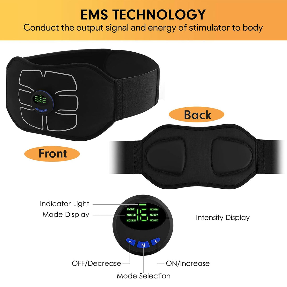 Stimulateur ABS (ceinture d'entraînement de tonification abdominale Portable)