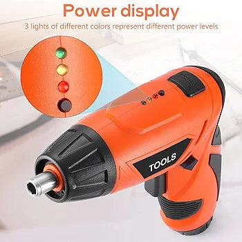 Tournevis électrique sans fil rechargeable avec tête pivotante