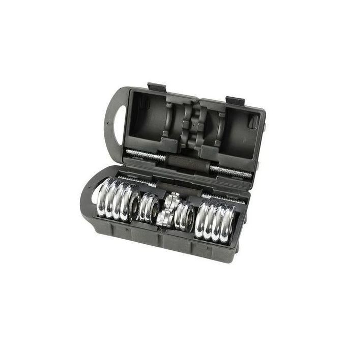 Kit d'haltères chromées 20KG York Fitness