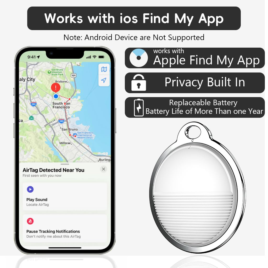 Loshall Tag- Traqueur GPS Bluetooth fonctionne avec Apple