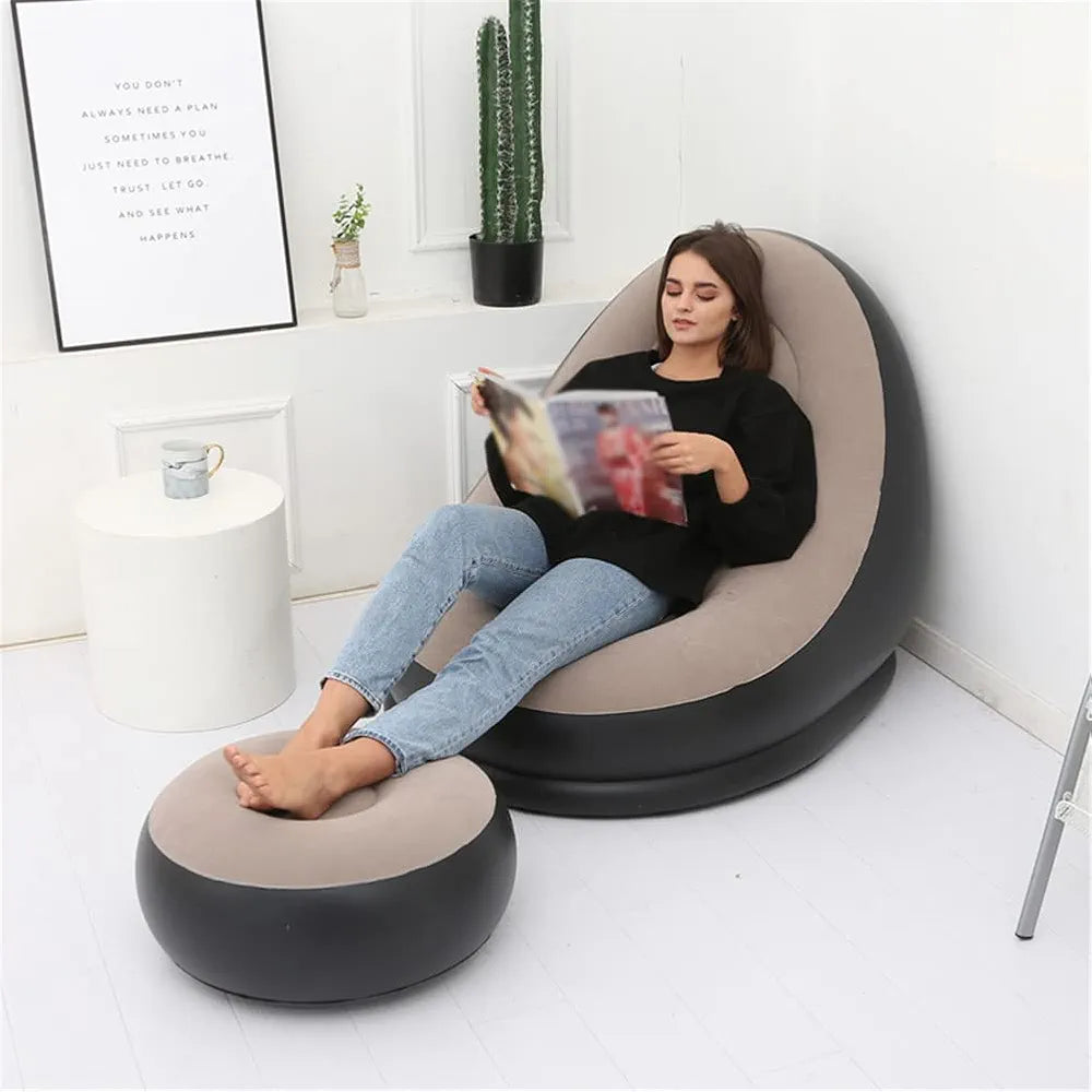 Canapé pouf gonflable pliant portable