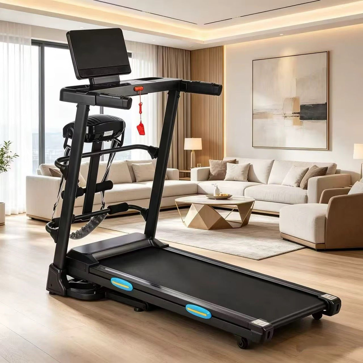 Tapis de Course électrique intelligent sans balais de 4 HP multifonctions et pliable - Lewndi Tech